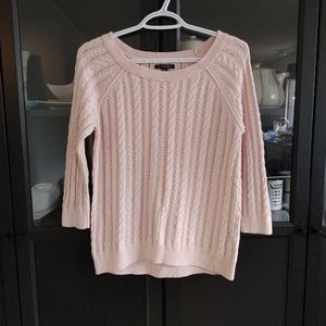 AEO Cable Knit Sweater in Light Pink